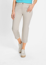 Load image into Gallery viewer, OLSEN<BR>
Mona Slim Leg Power Stretch Cropped Jeans<BR>
Stone<BR>