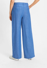 Load image into Gallery viewer, OLSEN<BR>
Anna Fit Wide Leg Pleated Trouser<BR>
Blue<BR>