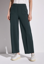 Load image into Gallery viewer, STREET ONE<BR>
Straight Leg Trousers<BR>
Hunter Green<BR>