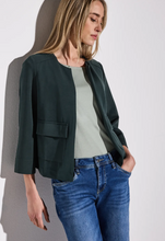 Load image into Gallery viewer, STREET ONE<BR>
Soft Silk Look Jacket<BR>
Hunter Green<BR>