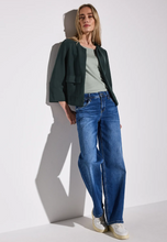 Load image into Gallery viewer, STREET ONE<BR>
Soft Silk Look Jacket<BR>
Hunter Green<BR>