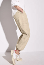 Load image into Gallery viewer, STREET ONE<BR>
Straight Leg Cargo Jeans<BR>
Beige<BR>