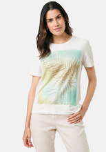 Load image into Gallery viewer, GERRY WEBER<BR>
Metallic Graphic T-Shirt<BR>
Cream<BR>