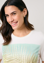 Load image into Gallery viewer, GERRY WEBER<BR>
Metallic Graphic T-Shirt<BR>
Cream<BR>