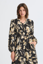 Load image into Gallery viewer, FRANSA<BR>
Ariana Dress<BR>
Black/Cream<BR>