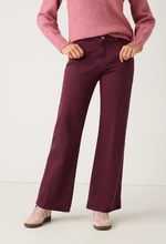 Load image into Gallery viewer, MORE AND MORE<BR>
Five Pocket Denim Jeans<BR>
Burgundy<BR>