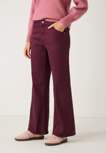 Load image into Gallery viewer, MORE AND MORE<BR>
Five Pocket Denim Jeans<BR>
Burgundy<BR>
