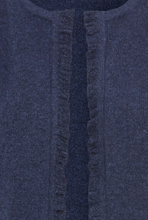 Load image into Gallery viewer, OLSEN<BR>
Knit Fringe Waistcoat<BR>
Indigo<BR>