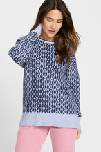 Load image into Gallery viewer, OLSEN<BR>
Knit Jumper<BR>
Pattern Blue<BR>