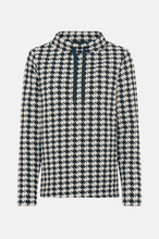 Load image into Gallery viewer, OLSEN<BR>
Sweatshirt with Standup Collar<BR>
Navy/Cream<BR>