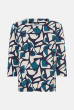 Load image into Gallery viewer, OLSEN<BR>
Sweatshirt with All over Print<BR>
Teal<BR>
