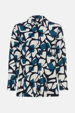 Load image into Gallery viewer, OLSEN<BR>
Blouse with All over Print<BR>
Teal<BR>