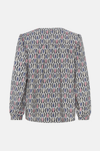 Load image into Gallery viewer, OLSEN<BR>
Tunic Neck Blouse<BR>
Blue/Pink<BR>