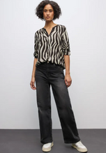 Load image into Gallery viewer, STREET ONE<BR>
Tunic Blouse<BR>
Black/Cream<BR>