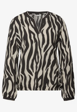 Load image into Gallery viewer, STREET ONE<BR>
Tunic Blouse<BR>
Black/Cream<BR>