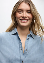 Load image into Gallery viewer, STREET ONE<BR>
Denim Shirt<BR>
Blue<BR>