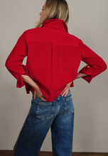 Load image into Gallery viewer, STREET ONE<BR>
Cord Shirt<BR>
Red<BR>