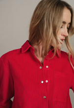 Load image into Gallery viewer, STREET ONE<BR>
Cord Shirt<BR>
Red<BR>
