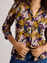 Load image into Gallery viewer, WHITE STUFF<BR>
Annie Jersey Shirt<BR>
Navy Multi<BR>