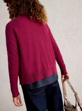 Load image into Gallery viewer, WHITE STUFF<BR>
Lulu Cardigan<BR>
Red, Plum<BR>