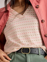 Load image into Gallery viewer, WHITE STUFF<BR>
Embroidered Tee<BR>
Ivory Multi<BR>