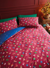Load image into Gallery viewer, CATHERINE LANSFIELD<BR>
Xmas Santa's Workshop Duvet Set<BR>
Navy<BR>