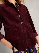 Load image into Gallery viewer, WHITE STUFF<BR>
Carrie Cord Jacket<BR>
Plum<BR>