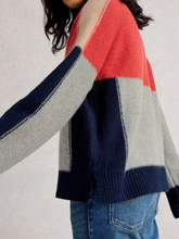 Load image into Gallery viewer, WHITE STUFF<BR>
Mary ColourBlock Jumper<BR>
Grey Multi<BR>