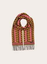 Load image into Gallery viewer, FRAAS<BR>
Cashmink Scarf with Graphic Jagged Patterns<BR>
181, 450<BR>