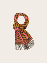 Load image into Gallery viewer, FRAAS<BR>
Cashmink Scarf with Graphic Jagged Patterns<BR>
181, 450<BR>