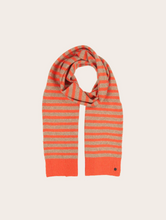 Load image into Gallery viewer, FRAAS<BR>
Stripped Knitted Scarf<BR>
Black/Cream, Orange<BR>