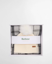Load image into Gallery viewer, BARBOUR<BR>
Dover Scarf/Hat Set<BR>
Monochrome Tartan<BR>