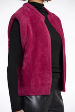 Load image into Gallery viewer, RINO AND PELLE<BR>
Elona Knit WaistCoat<BR>
Plum<BR>