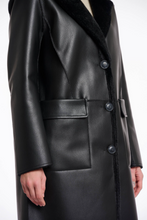 Load image into Gallery viewer, RINO AND PELLE<BR>
Tatiana Reversible Coat<BR>
Black<BR>