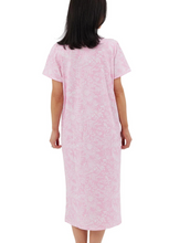 Load image into Gallery viewer, MARLON<BR>
Linear Floral Short Sleeve Nightie<BR>
Pink<BR>