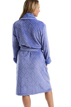 Load image into Gallery viewer, MARLON<BR>
Fur Shawl Collar Robe<BR>
Denim, Rose<BR>