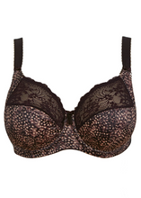Load image into Gallery viewer, ELOMI<BR>
Morgan Stretched Bra<BR>
Ebony Black, Toasted Almond<BR>