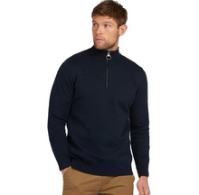 Load image into Gallery viewer, BARBOUR<BR>
Cotton Half Zip Jumper<BR>
Navy<BR>