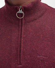 Load image into Gallery viewer, BARBOUR<BR>
Essential Tisbury Half Zip Sweater<BR>
Ruby, Navy<BR>