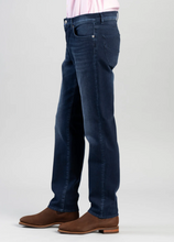 Load image into Gallery viewer, BRAX<BR>
Cadiz Broken Twill Denim Jeans<BR>
Royal Blue/Black<BR>