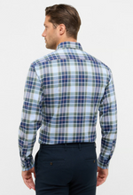 Load image into Gallery viewer, ETERNA<BR>
Long Sleeve Shirtin Blue Check<BR>