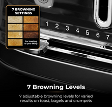 Load image into Gallery viewer, TOWER<BR>
Saturn 2 Slice Toaster<BR>
Black, Grey, Mushroom<BR>