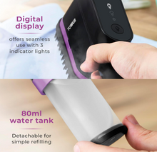 Load image into Gallery viewer, TOWER<BR>
Ceraglide Hand Held Garment Steamer with Brush Attachment<BR>
Lilac, Teal<BR>