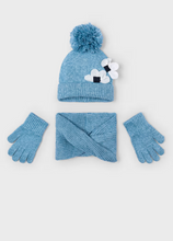 Load image into Gallery viewer, MAYORAL<BR>
Hat/Glove/Scarf Set<BR>
Blue<BR>