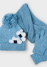 Load image into Gallery viewer, MAYORAL<BR>
Hat/Glove/Scarf Set<BR>
Blue<BR>