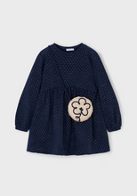 Load image into Gallery viewer, MAYORAL<BR>
Fleece Dress with Bag<BR>
Navy<BR>