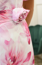Load image into Gallery viewer, COCODOLL<BR>
Floral Dress with Rosette Tie<BR>
Pink<BR>