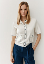 Load image into Gallery viewer, MORE AND MORE<BR>
Knit Cardigan<BR>
Black and White<BR>
