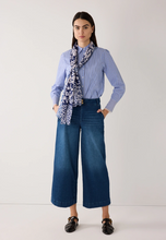 Load image into Gallery viewer, MORE AND MORE<BR>
Patched Striped Blouse<BR>
Blue<BR>