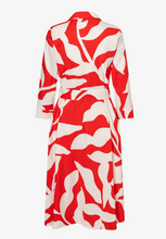Load image into Gallery viewer, MORE AND MORE<BR>
Printed Shirt Dress<BR>
Coral<BR>